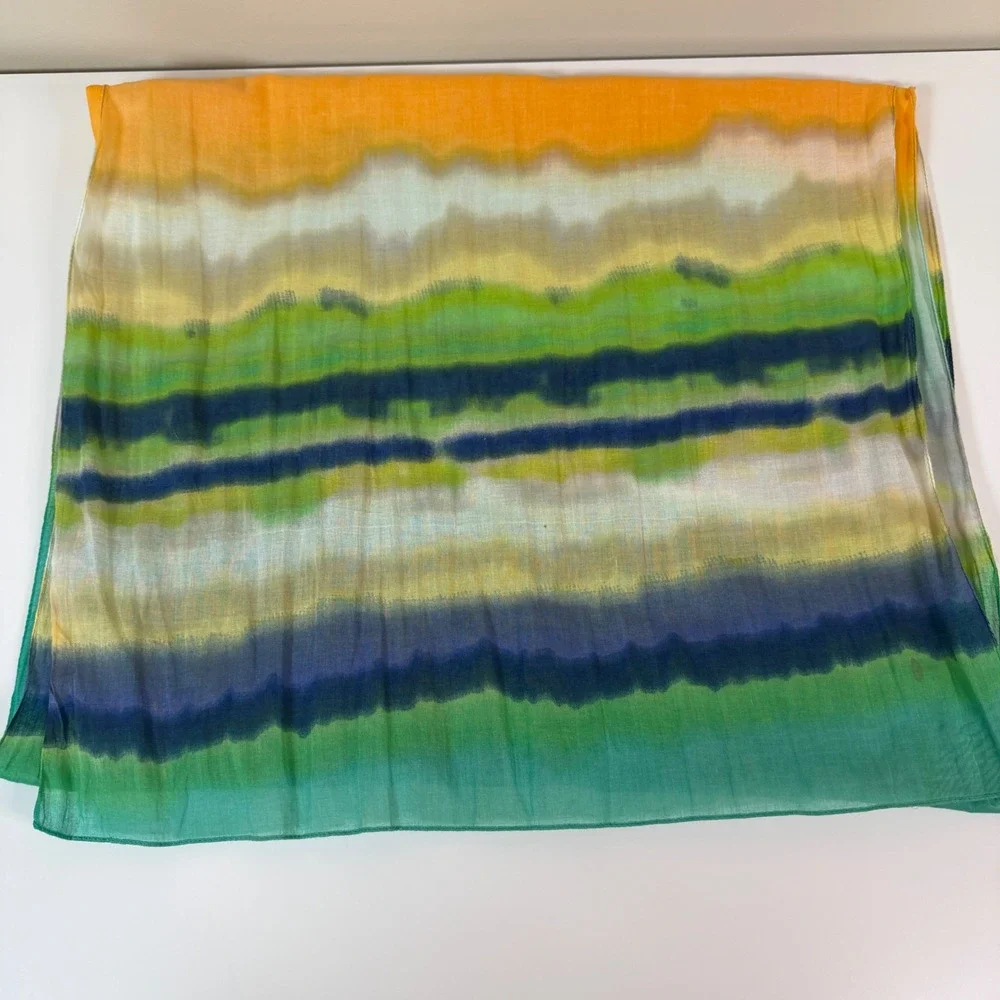 Tie Dye Ombre Cotton Scarf Wrap 20